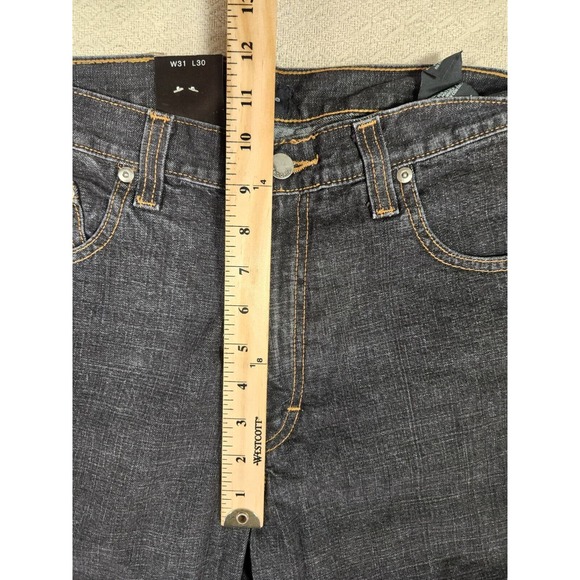 Claiborne Jeans Mens 31x30 Regular Fit Denim Charcoal Wash Pockets NWT 17 - Picture 6 of 12